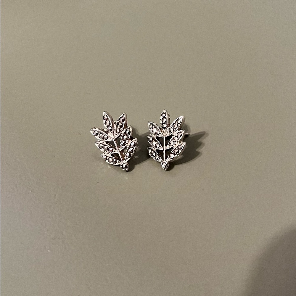 Marcasite Leaf earrings